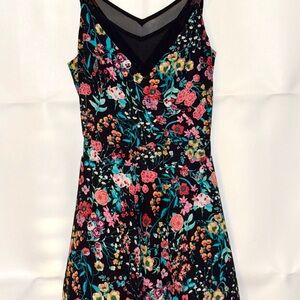 Express Black Floral Dress
